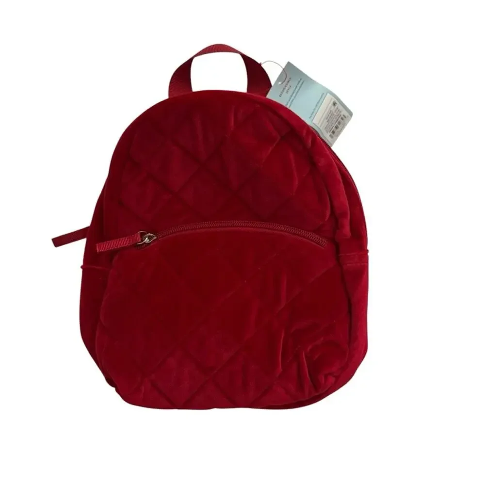Cat & Jack Girls' Quilted Velvet 10" Mini Backpack New With Tags - Picture 1 of 4